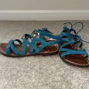 Blue sandals
